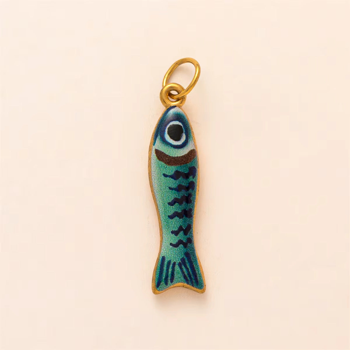 Vintage 18K Gold Plated Stainless Steel Pendant Charm Bar for Women