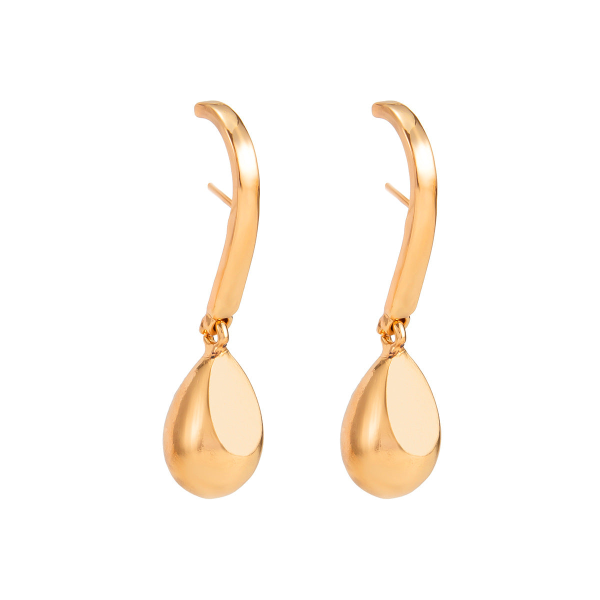 Minimalist Teardrop Zinc Alloy Plated Earrings for Women