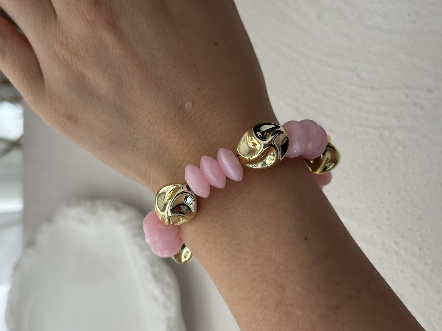 Casual Geometric Gradient Polka Dot Resin Drip Oil Bracelet