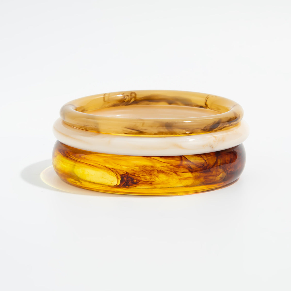 Vintage Gradient Round Resin Bracelet for Women