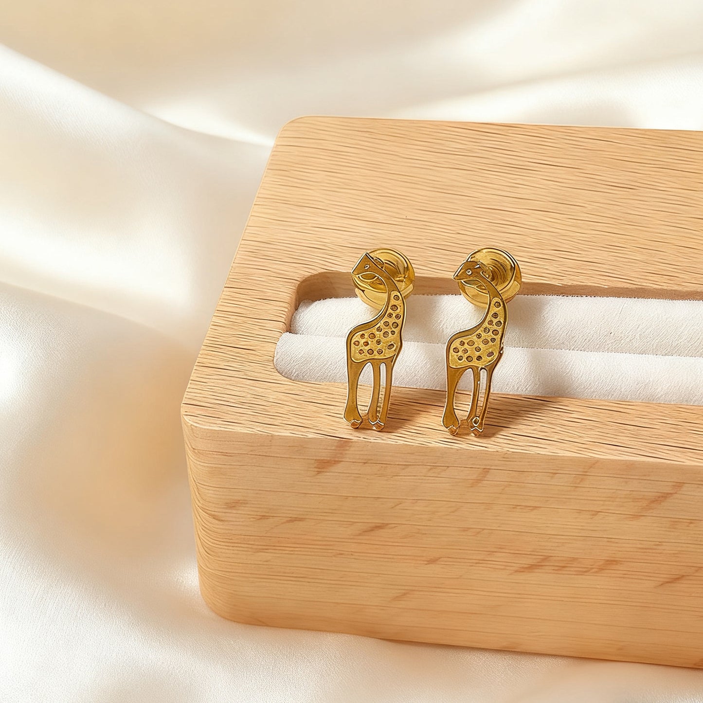 Orecchini a perno da donna in acciaio inossidabile placcati oro, di lusso, casual, a forma di animale