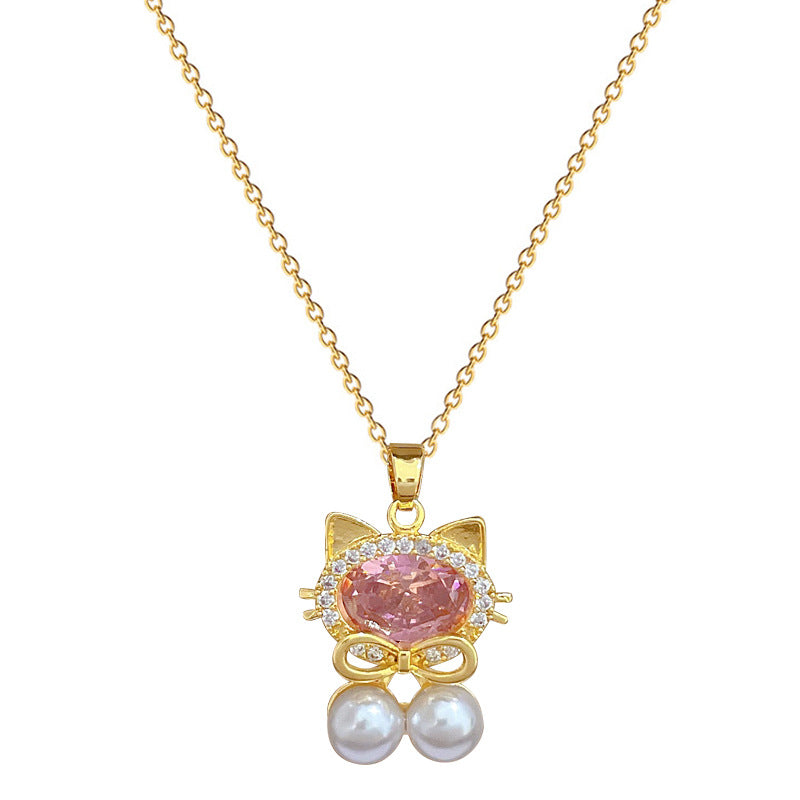 Collana con ciondolo a luna geometrica di lusso per donna e uomo in acciaio al titanio con intarsio di strass sulla catena del collare