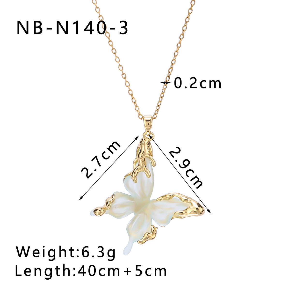 Collana pendente a farfalla minimalista in acciaio inossidabile con finitura placcata sottovuoto in oro 18 carati su catena a O per donna