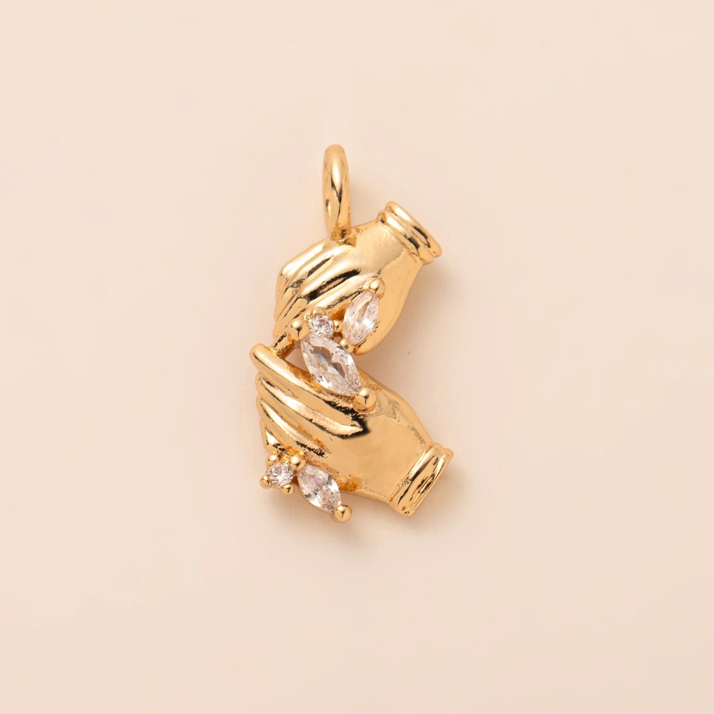 Minimalist Heart Geometric Brass Plated Pendant Necklace