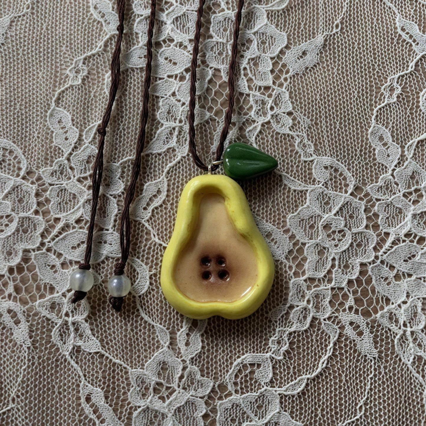 Geometric Drip Oil Plated Stainless Steel Pendant Food Fruit Series