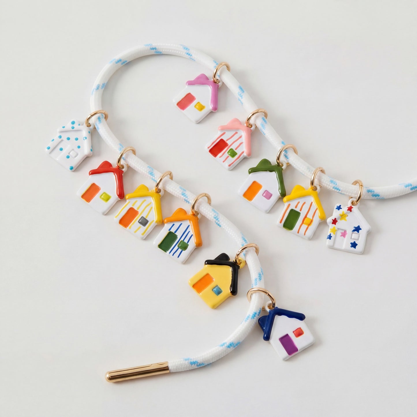 Luxury Business Colorful House Animal Shape Stainless Steel 18K Gold Plated PVD DIY Charm Bar