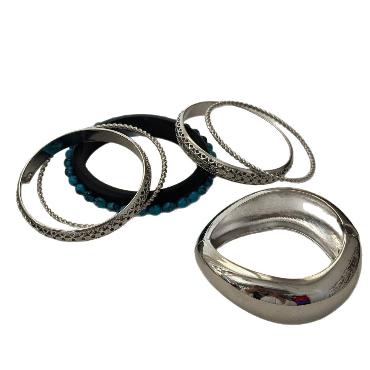Vintage Bohemian Ethnic Geometric Alloy Plated Bracelet for Women