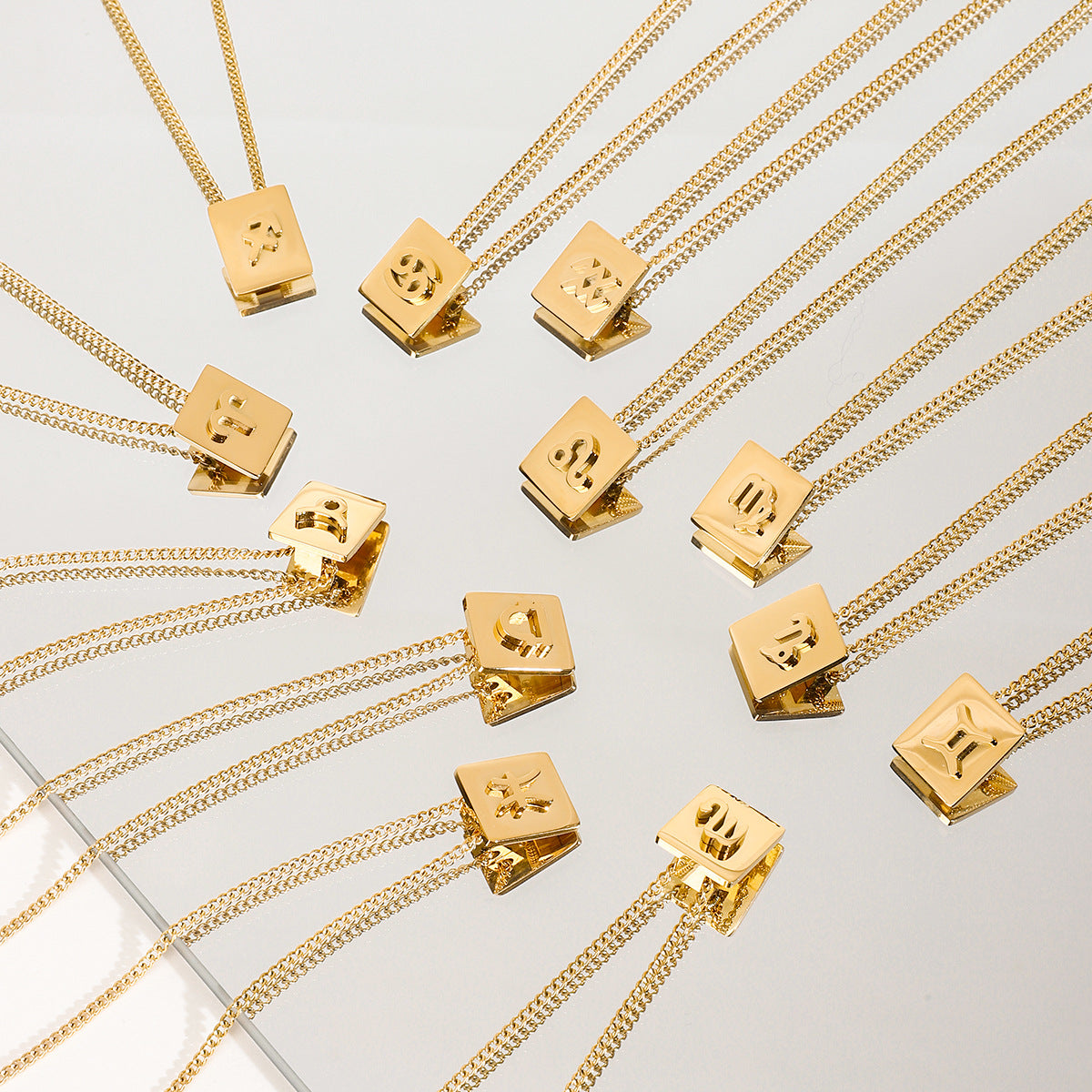 Minimalist Elegant Geometric Square Stainless Steel Plated Necklace for Women