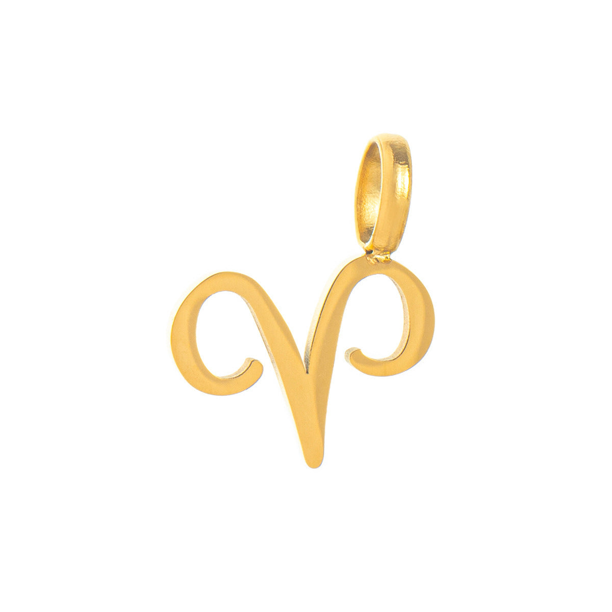 Minimalist Titanium Steel Plated Zodiac Charm Bar Necklace for Women