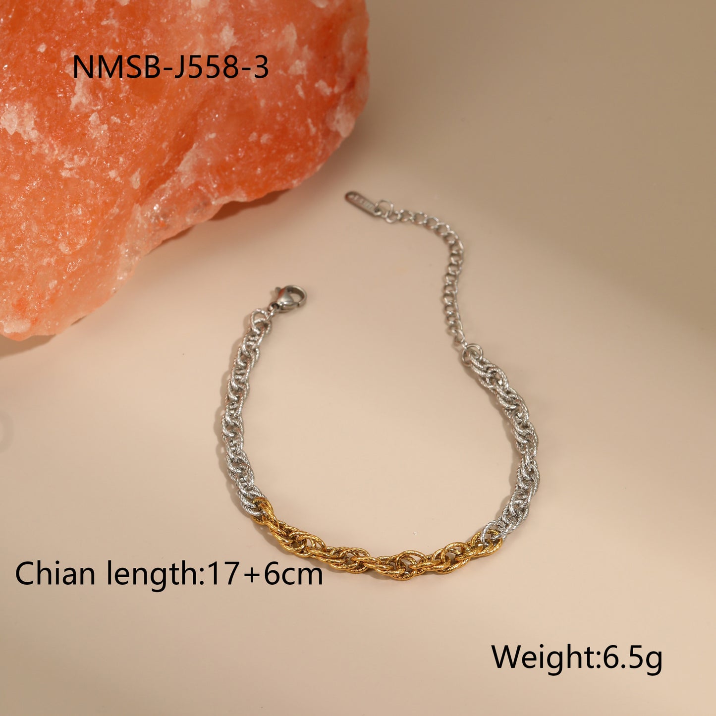 Fashion Geometric Stainless Steel Necklace with 18K Gold Plated Finish and Chain Design for Women