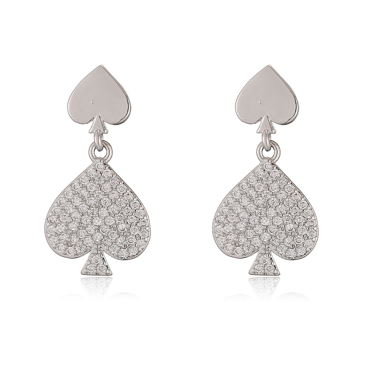 Minimalist Elegant 18K Gold Plated Brass Geometric Heart Earrings for Women