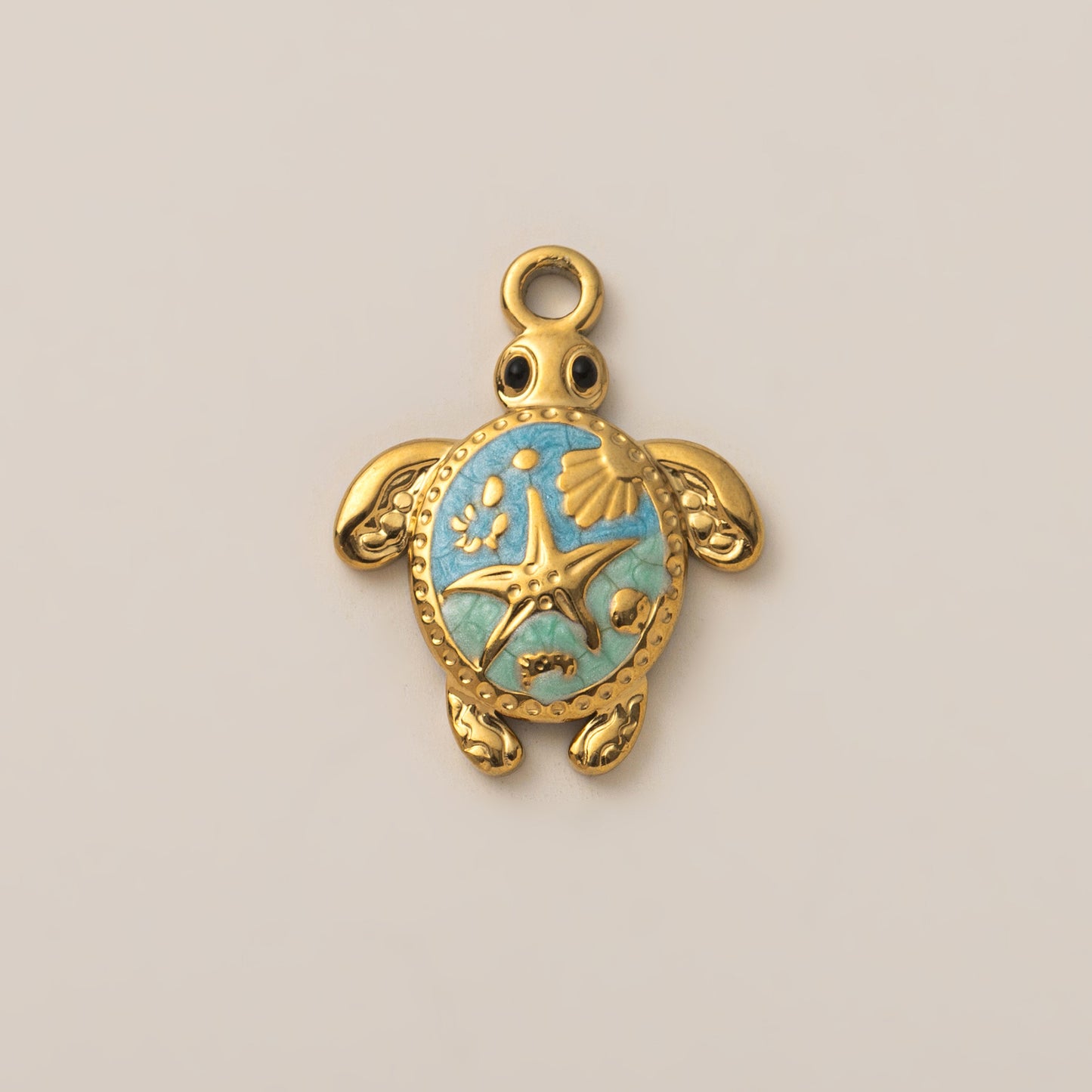 Vintage PVD 18K Gold Plated Stainless Steel Butterfly Geometric Charm Bar