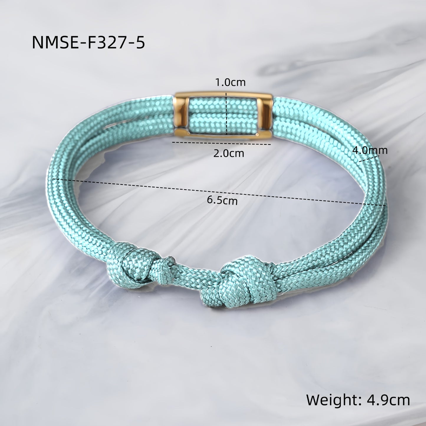 Pulsera trenzada minimalista de paracord con charm de acero de titanio para hombres y mujeres, grabado personalizado, regalo para familiares y festividades