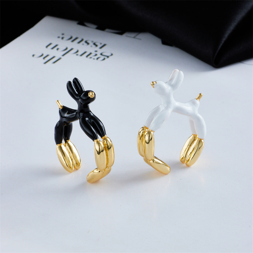 Geometric Animal Ring in Copper with 18K Gold Plating and Enamel Detailing for Women