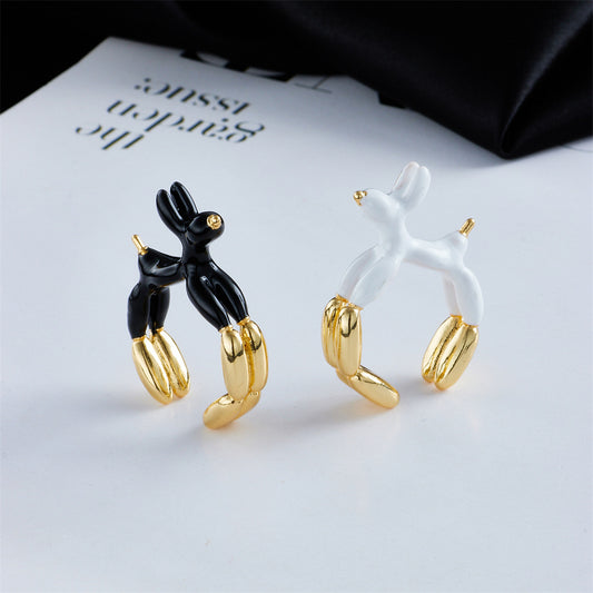 Geometric Animal Ring in Copper with 18K Gold Plating and Enamel Detailing for Women