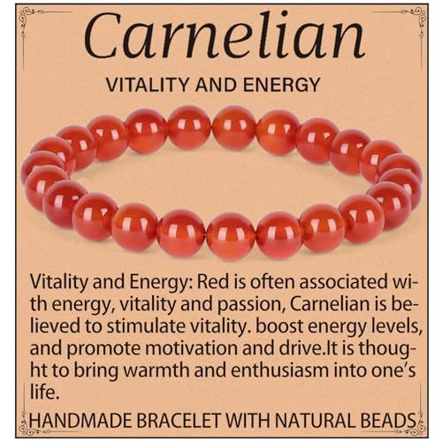 Natural Crystal Agate Round Beaded Stretch Bracelet Unisex