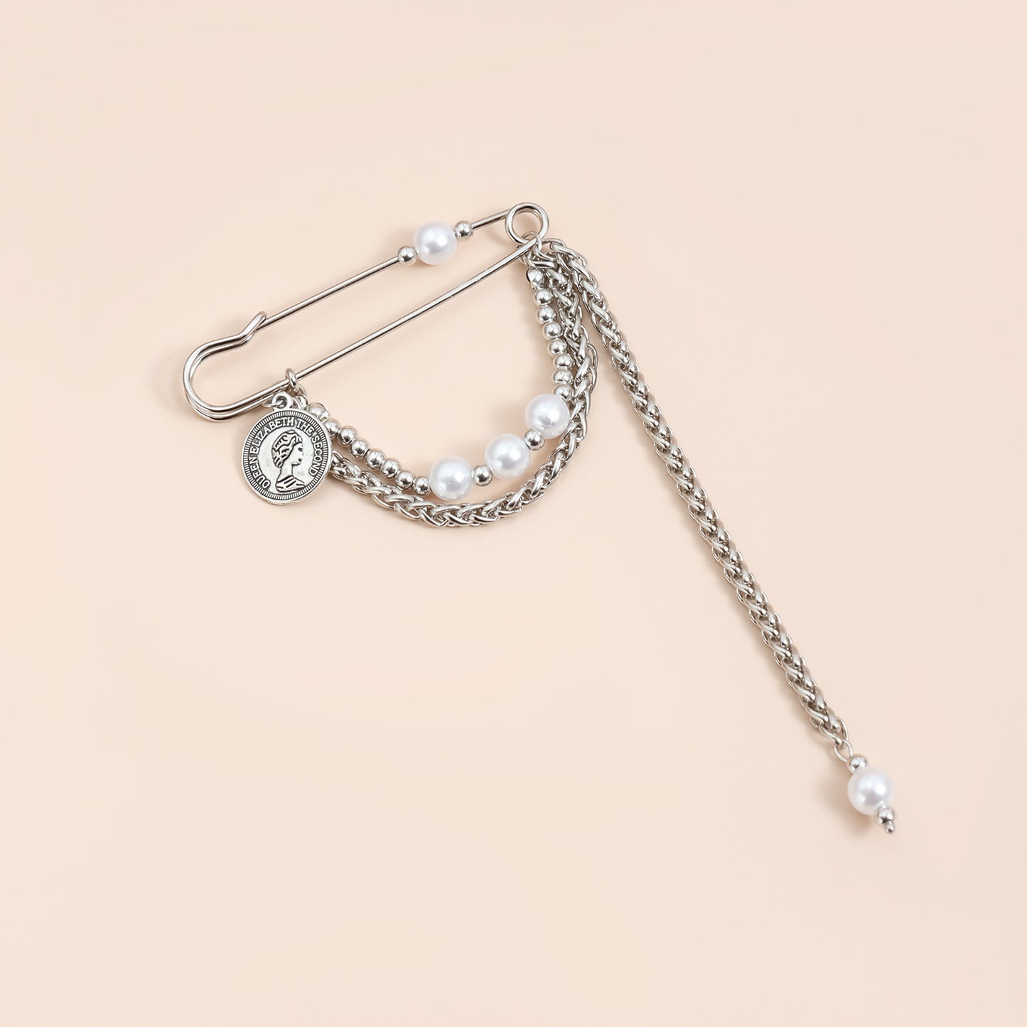 Geometric Portrait Brooch Alloy Plated Fashion Pin for Women