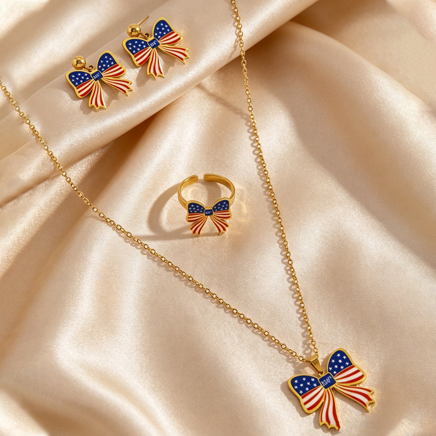 Elegant Plated Stainless Steel Cross Jewelry Set for Women