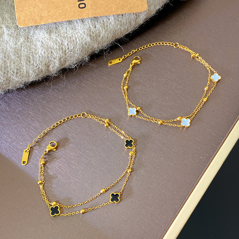 Minimalist Geometric Titanium Steel Plated Bracelet