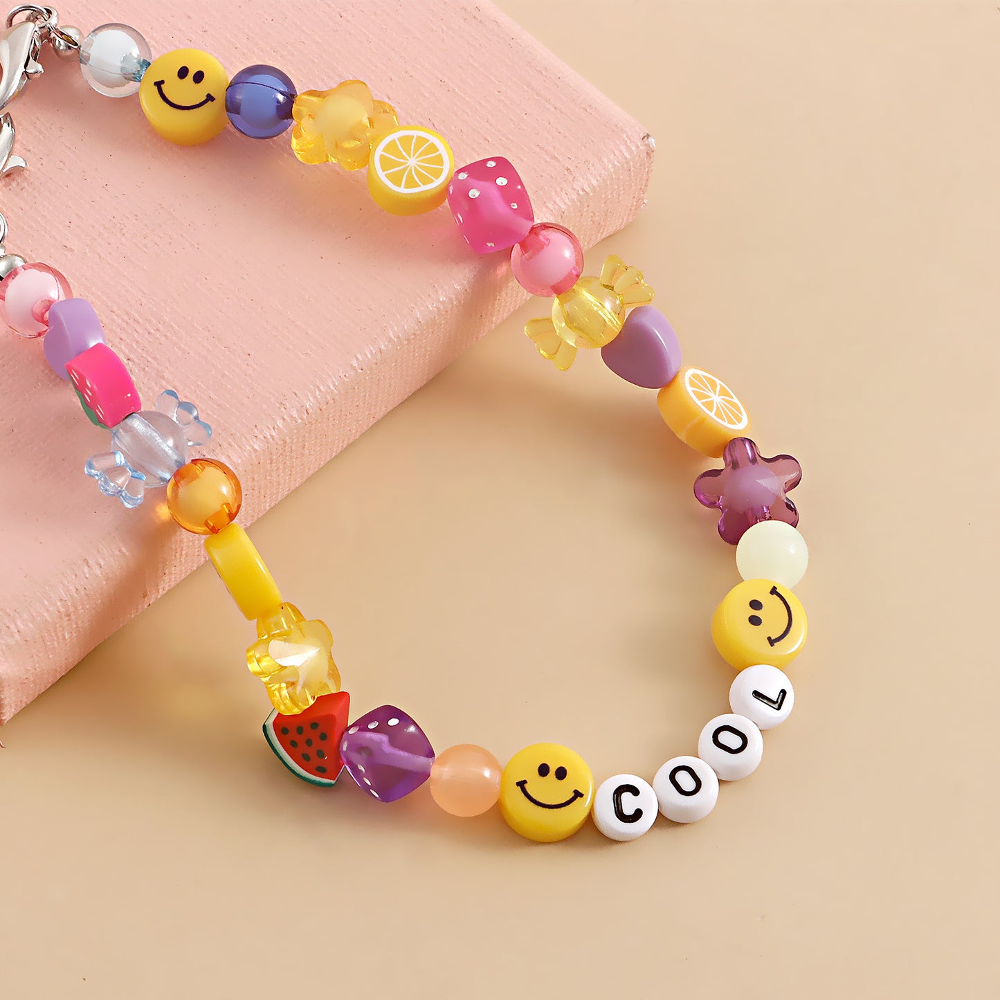 Bohemian Ethnic Geometric Letter Alloy DIY Charm Bar Anklet for Women
