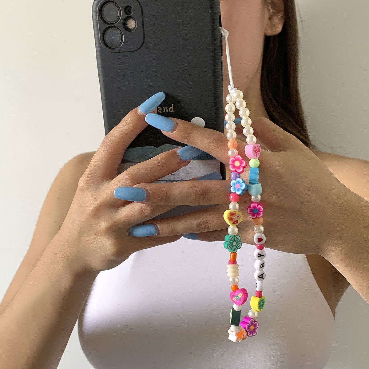 Minimalist Floral Letter Resin Charm Bar