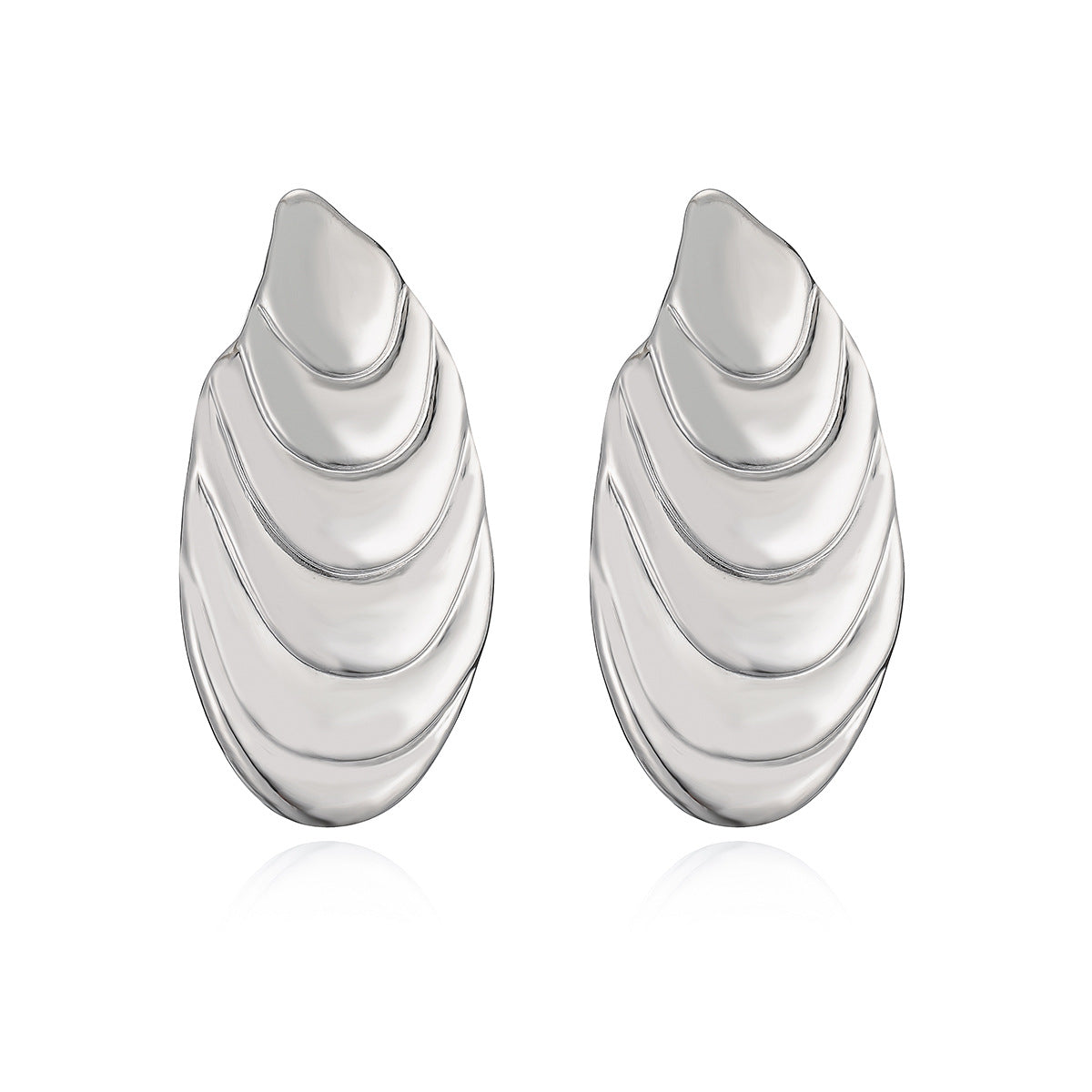 Orecchini Pendenti Geometrici Minimalisti da Donna in Rame con Placcatura Oro, Orecchini a Perno di Alta Moda