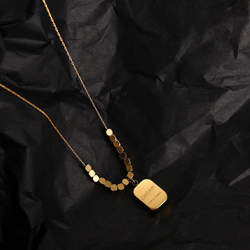 Minimalist Animal-Shaped Titanium Steel Pendant Necklace with Plated Finish for Women