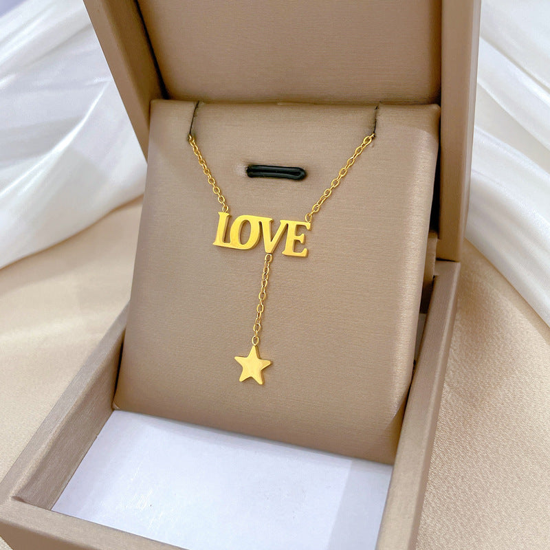 Minimalist Geometric Titanium Steel Plated Necklace for Unisex