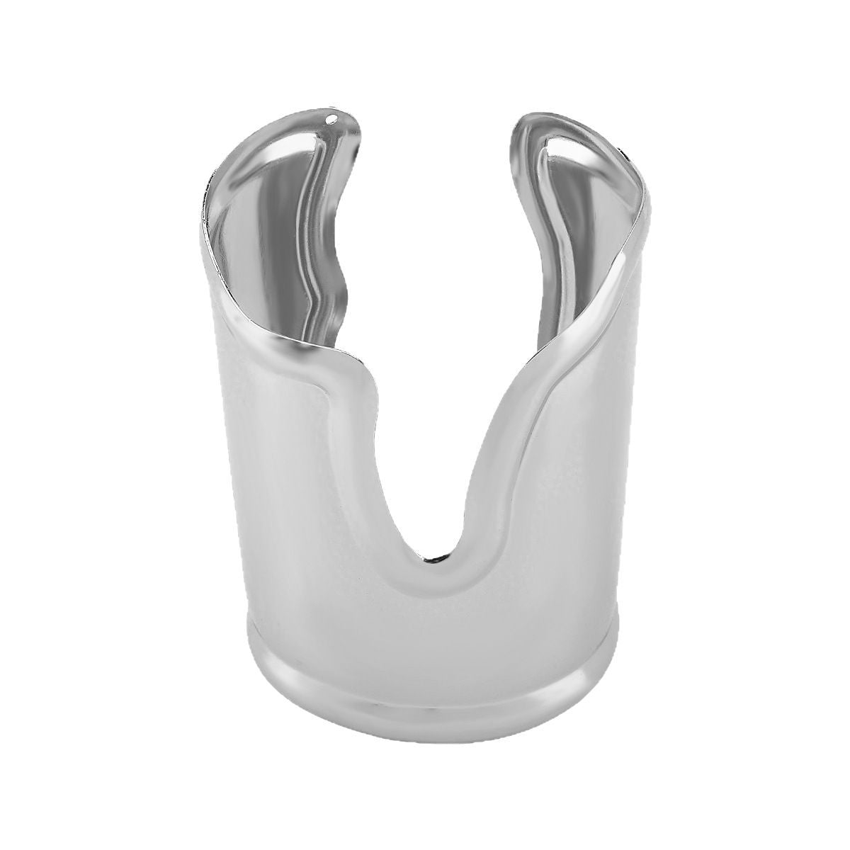 Bracciale a fascia larga a V minimalista in lega di ferro con finitura placcata per donna e uomo