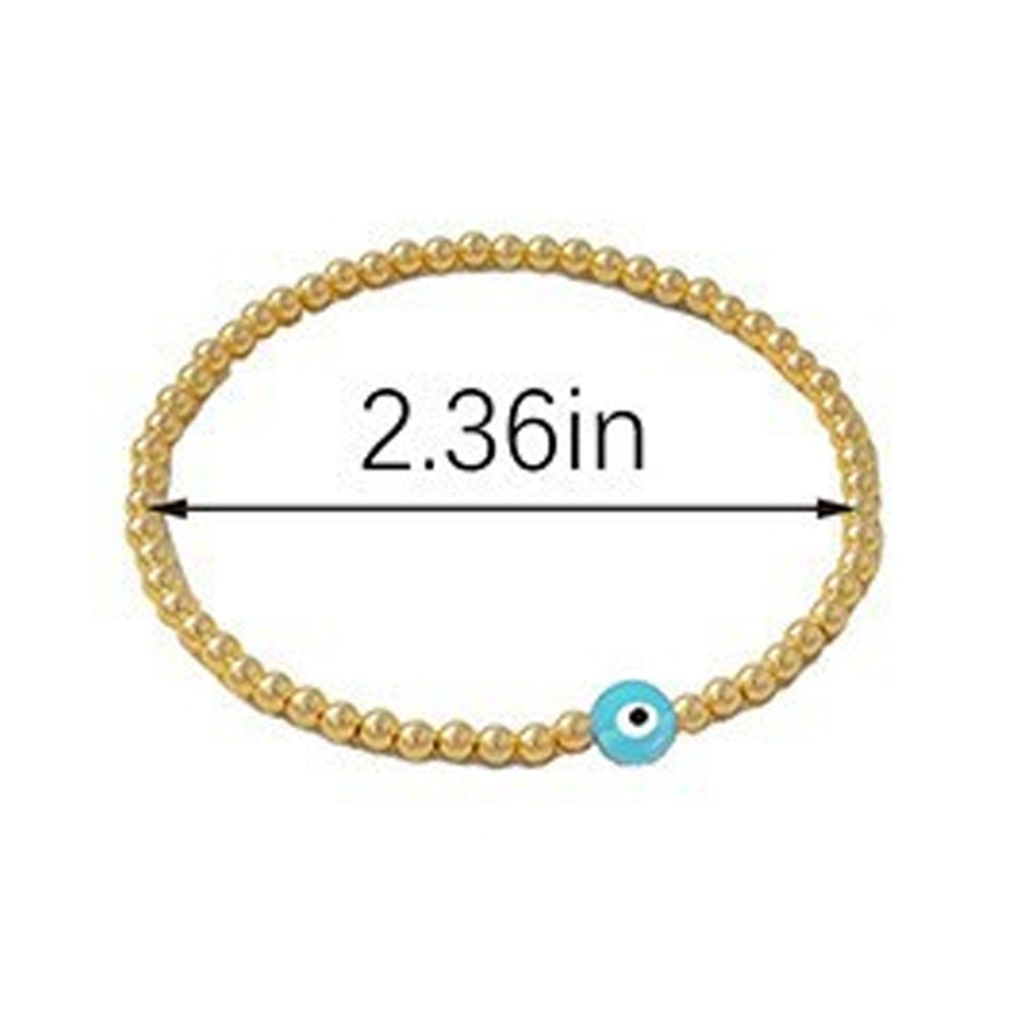 Bohemian Geometric Evil Eye Hematite Plated Bracelet Set for Women