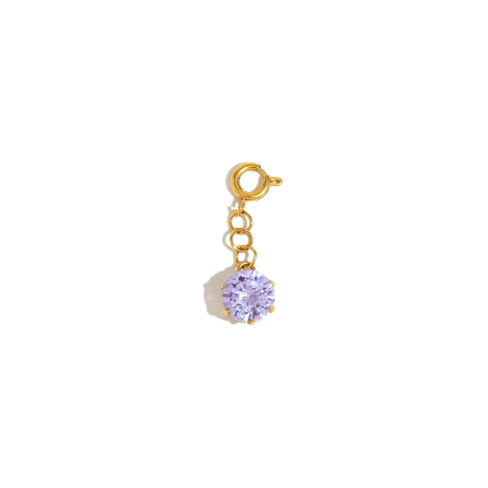 Geometric Heart Pendant with Spring Clasp in Stainless Steel Plated with 18K Gold for Fashionable Office Wear