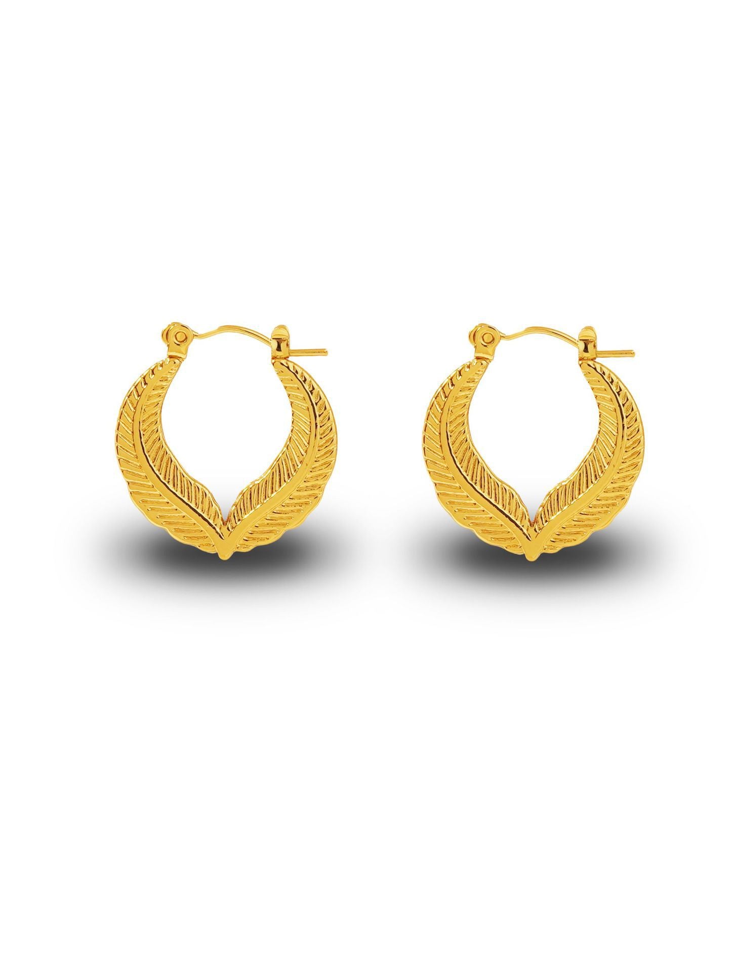 Orecchini da donna placcati in acciaio inossidabile a cuore geometrico elegante