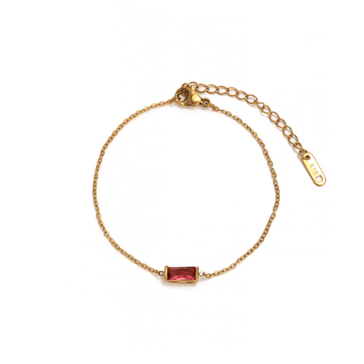 Collana Geometrica Placcata in Acciaio al Titanio con Zirconia Cubica Pietra Portafortuna Unisex