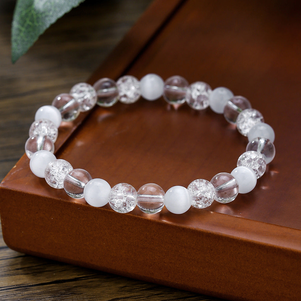 Punk Casual Round Gemstone Bracelet Unisex