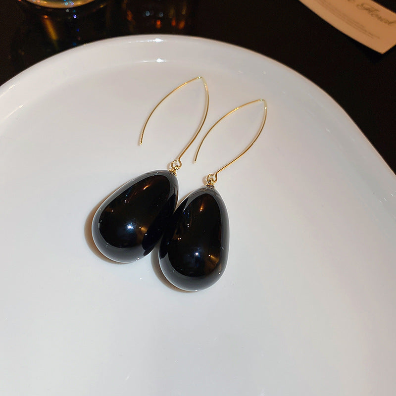 Elegantes pendientes de lágrima de cobre chapado para mujer con postes de plata de ley 925, joyería minimalista de moda de lujo para la oficina y uso diario