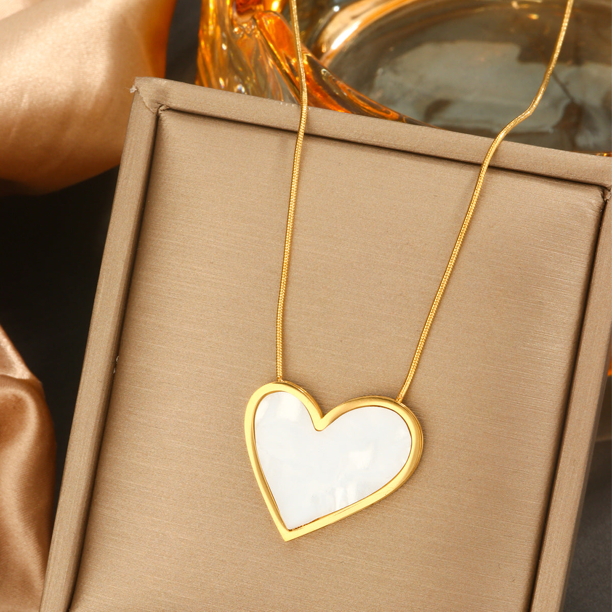 Elegant Titanium Steel Plated Multi-Layer Necklace with Heart Star Floral Geometric and Letter Pendants for Women