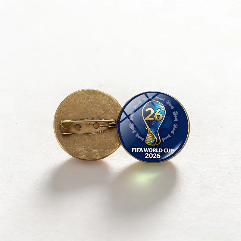 Vintage Bronze Plated Alloy Round Geometric Brooch Pin Unisex Fashion Accessory