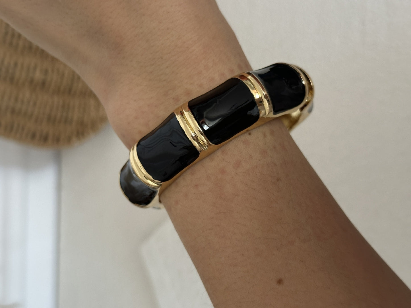 Bracciale Vintage Lusso Goccia Olio Lega Geometrica Onda Irregolare Aperto