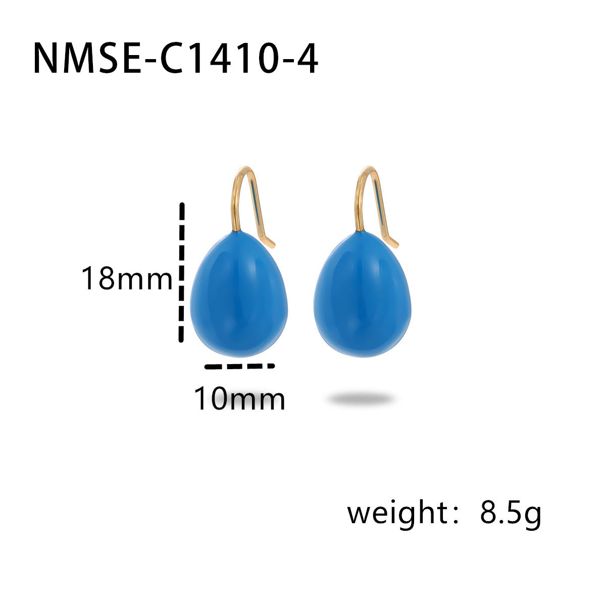 Pendientes minimalistas de acero inoxidable con esmalte de lágrima coloridos para mujer, a la moda, ligeros, lujosos, versátiles, hipoalergénicos y resistentes al deslustre