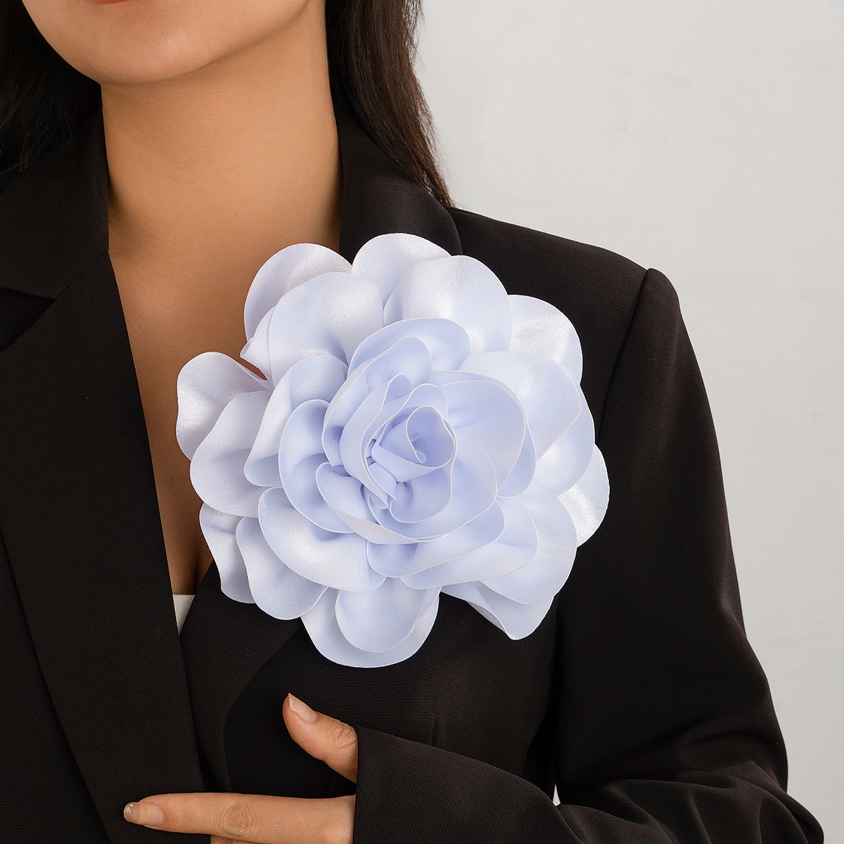 Handmade Fabric Floral Brooch Pin for Women