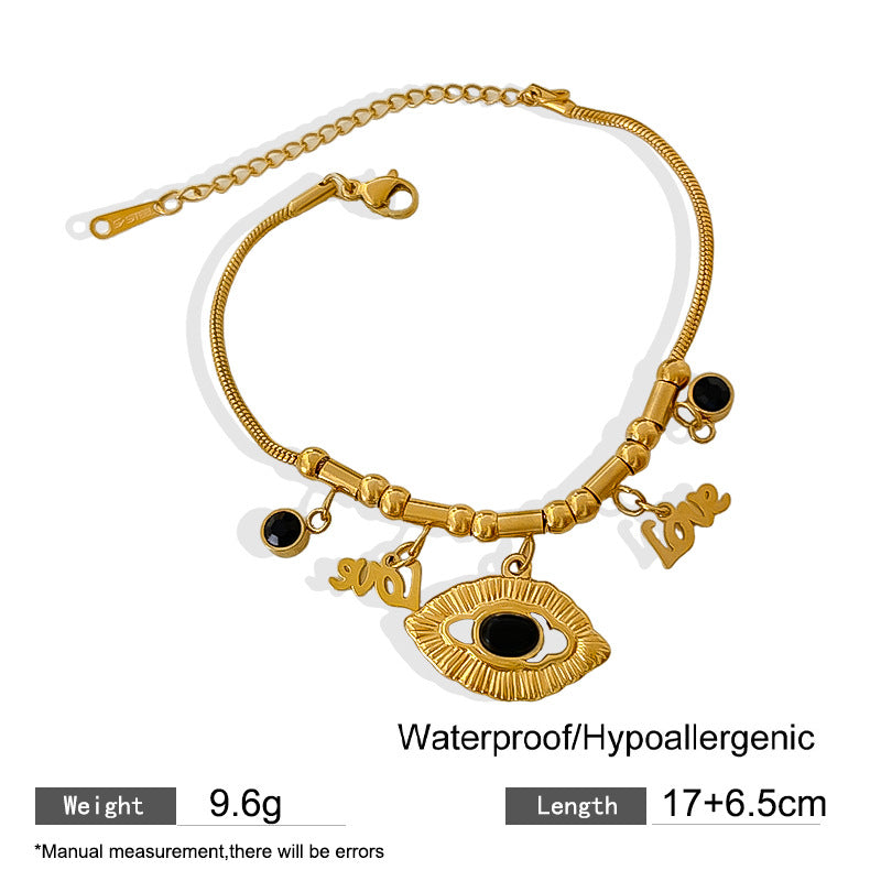 Punk Geometric Plated Titanium Steel Bracelet for Unisex