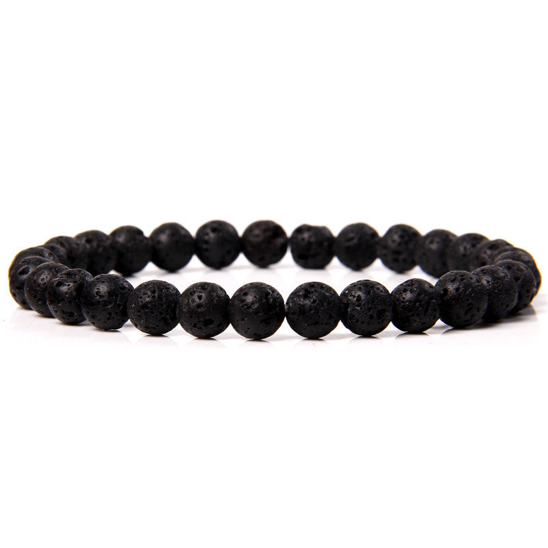 Sweet Natural Gemstone Round Beaded Stretch Bracelet Unisex