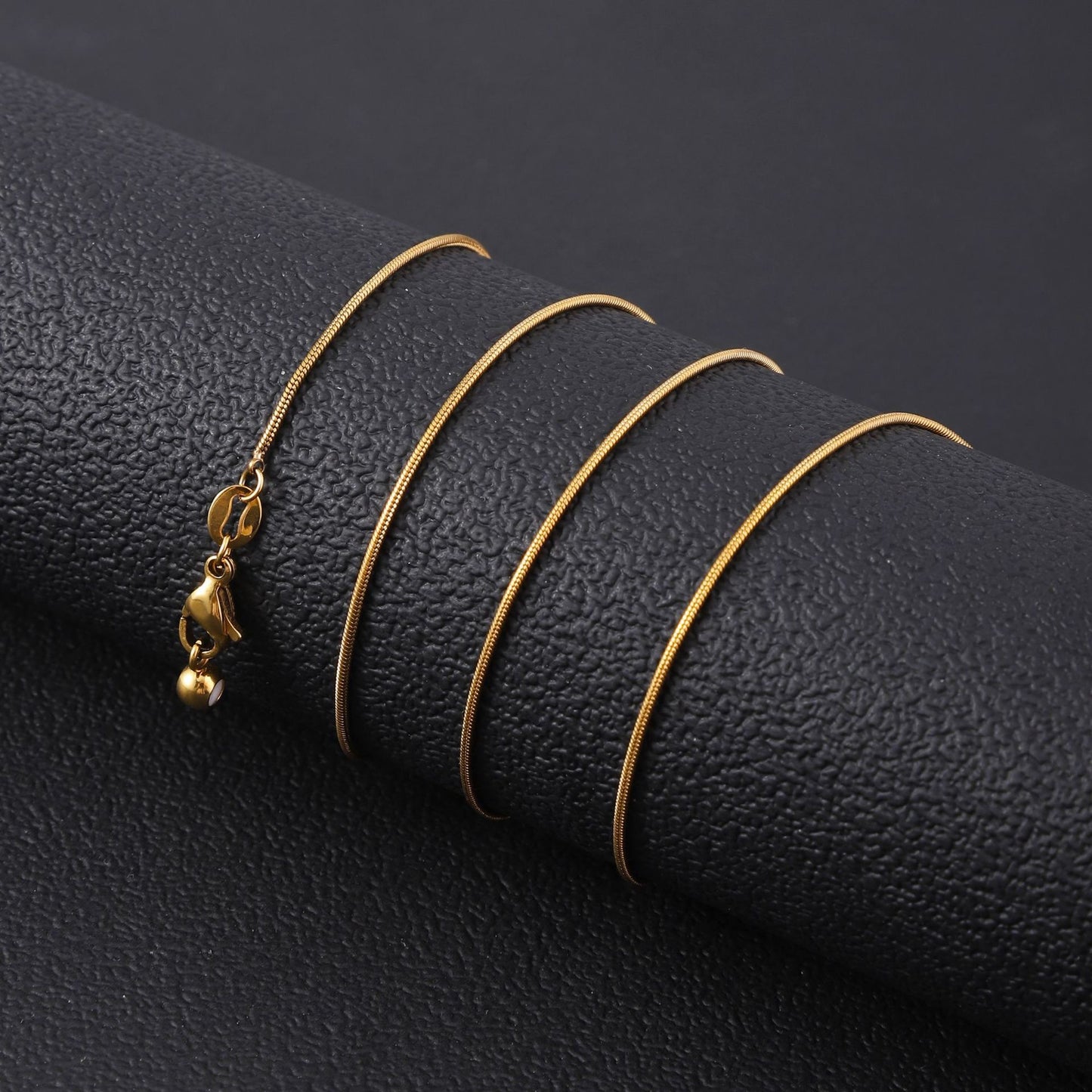 Gold Plated Brass Letter Pendant Stainless Steel Box Chain Necklace Charm Bar