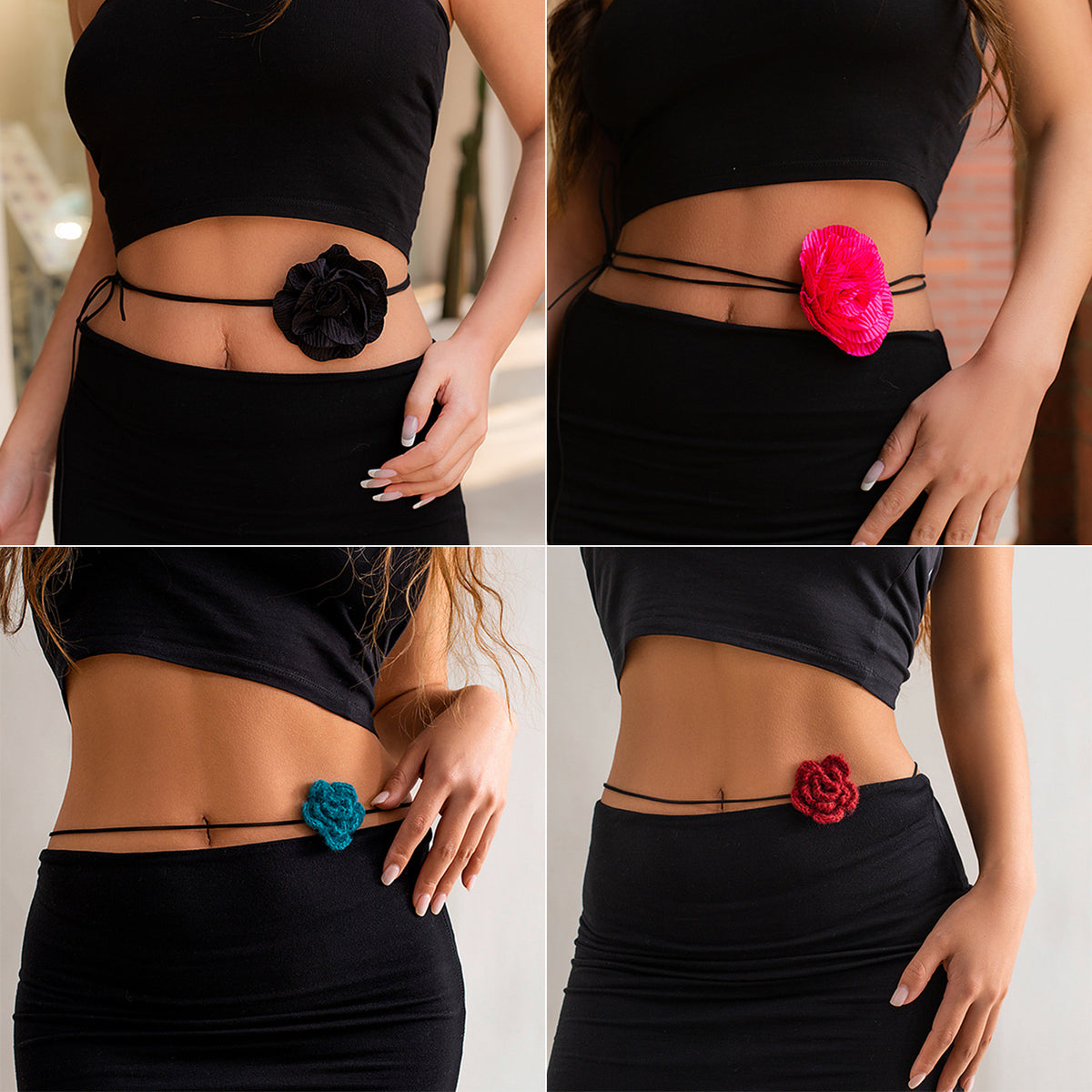 Elegant Floral Velvet Rose Choker Necklace for Women