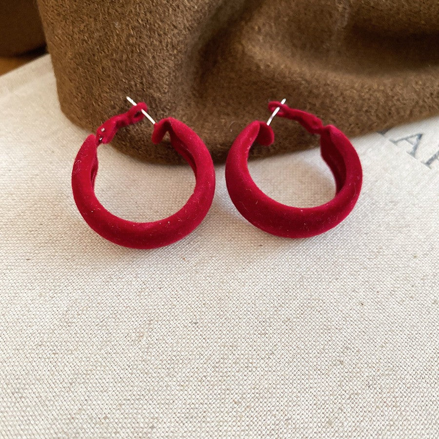 Retro Minimalist Geometric Resin Earrings with Zirconia Accents and 925 Silver Posts for Women
