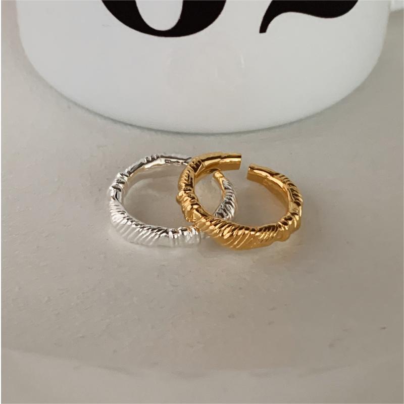 Minimalist Sweet 925 Sterling Silver Heart Geometric Open Ring for Women