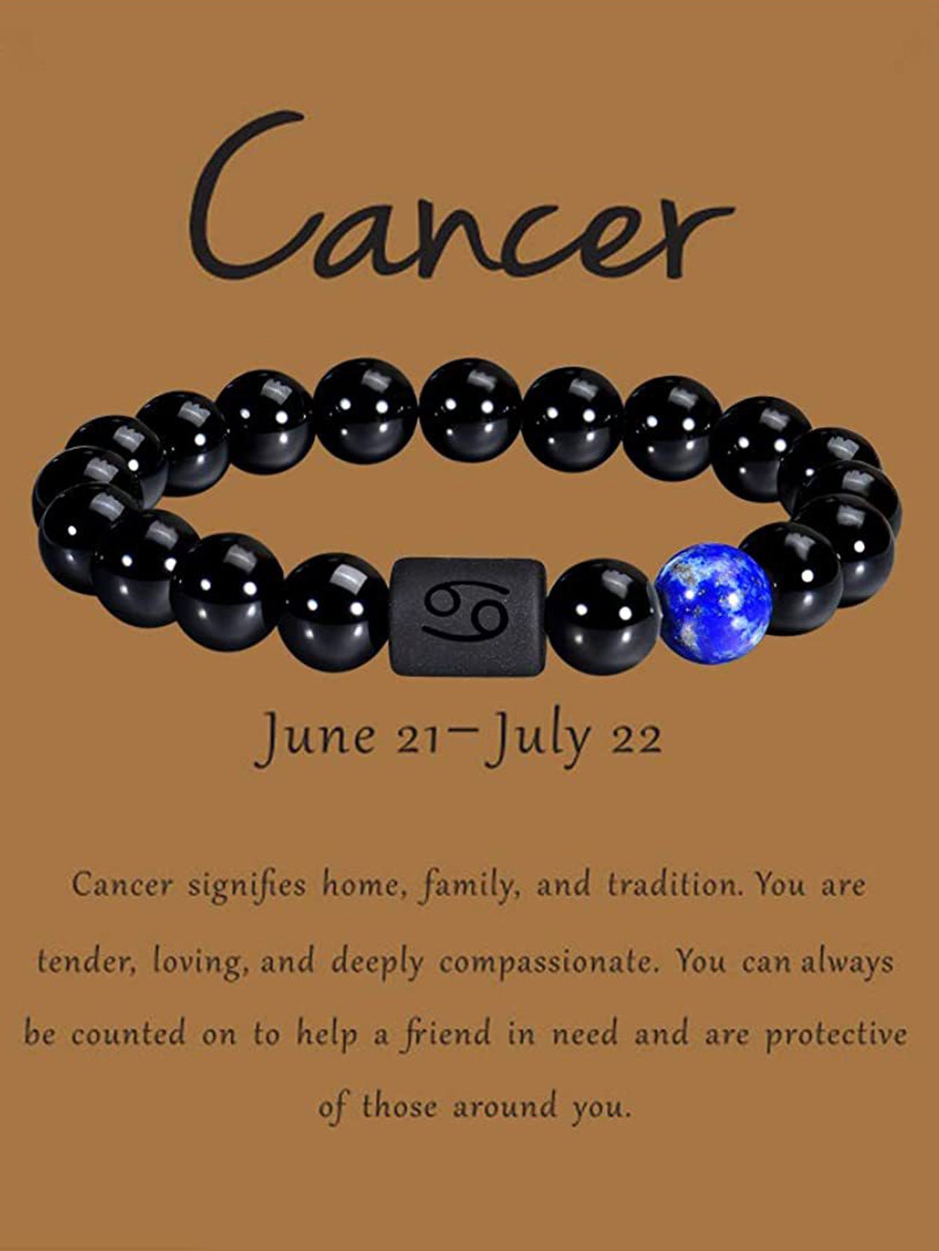 Unisex Natural Stone Zodiac Beaded Bracelet