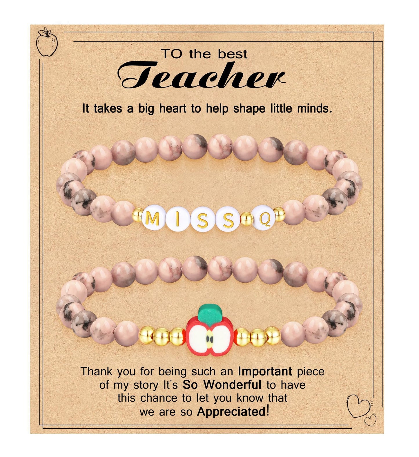 Minimalist Zebra Print Letter Geometric Hand-woven Bracelet Set for Women