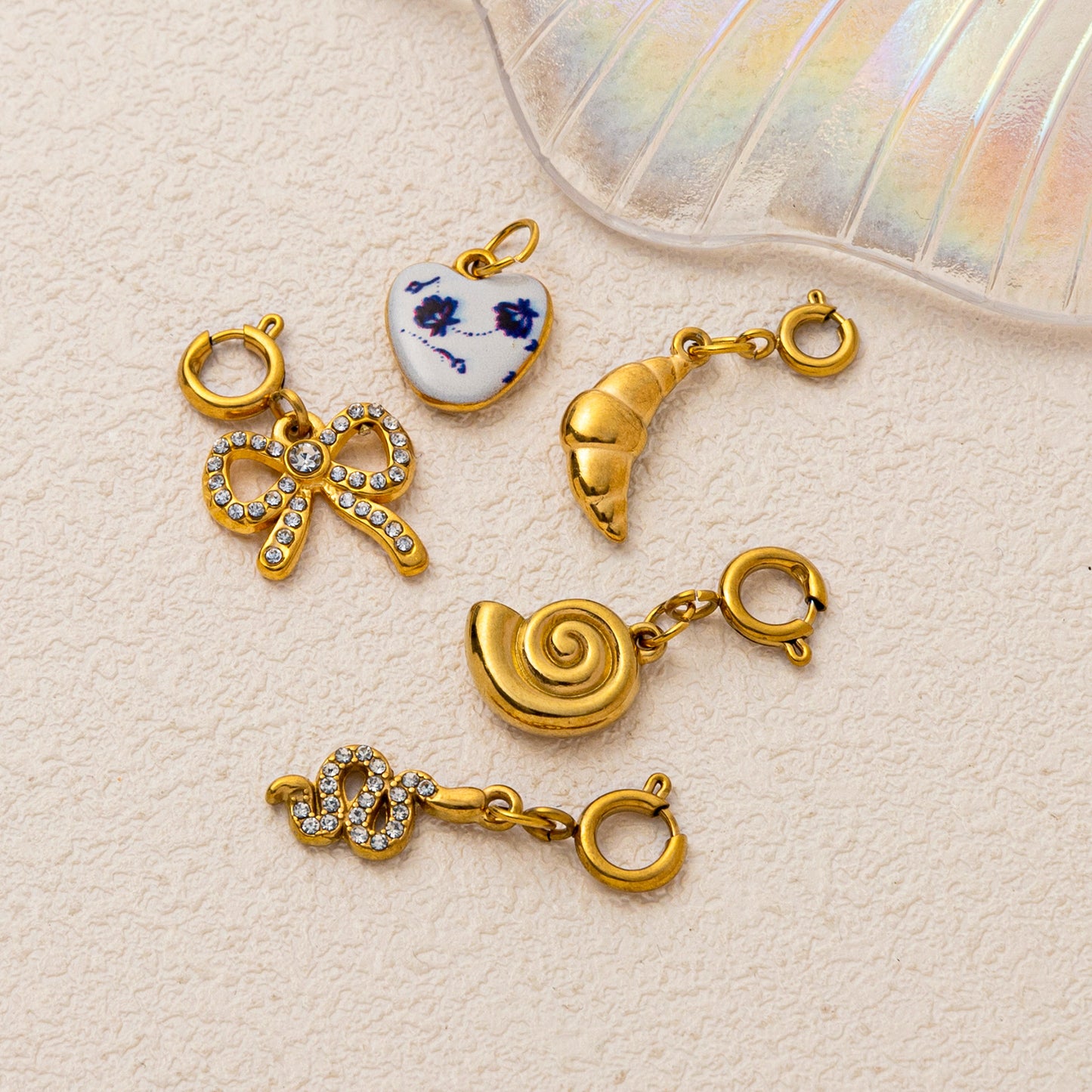 Minimalist Stainless Steel PVD Gold Plated DIY Charm Bar Pendant