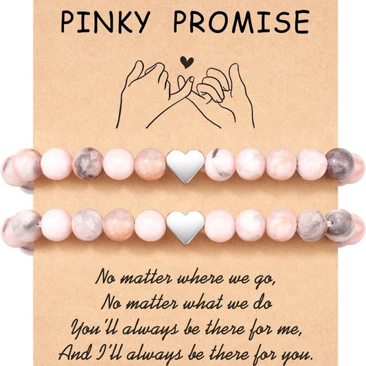 Sweet Heart Zebra Print Alloy Bracelet Set for Couples